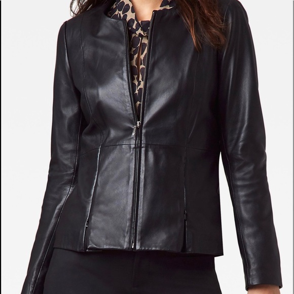 ecru Jackets & Coats Ecru Leather Jacket Nwt Poshmark